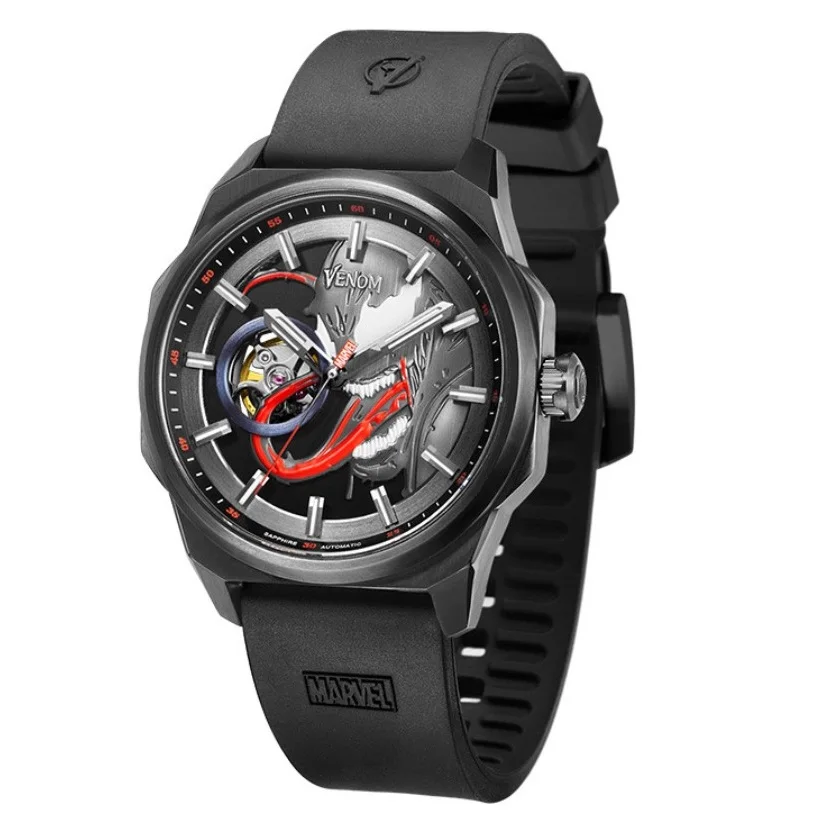 Marvel Original Venom Men Japan Automatic Mechanical Casual Sapphire CrystalWrist Watch 100m Waterproof Luminous New Gift Clock