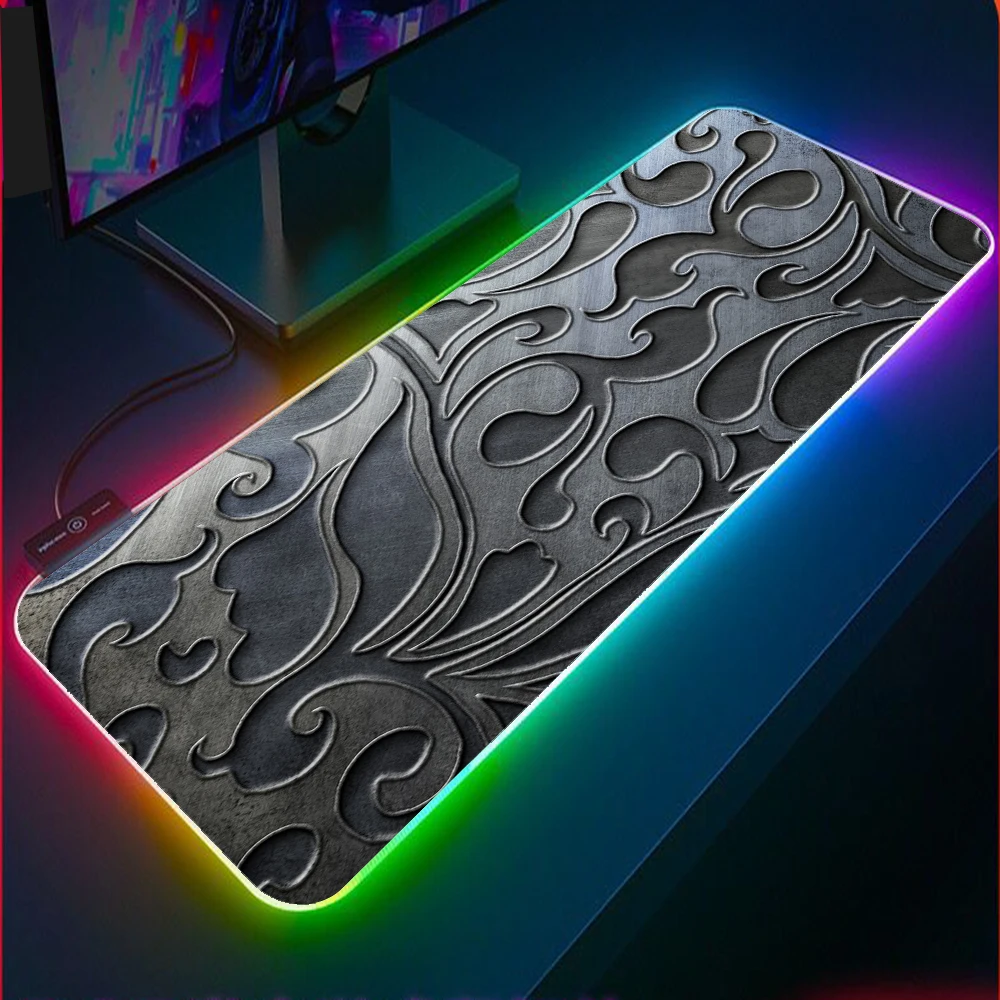 

Marble Pattern LED RGB USB High Speed Mouse Pad Game Lighting Backlight Rainbow Gamer XXL Mouse Pad Keyboard Gaming Accessories