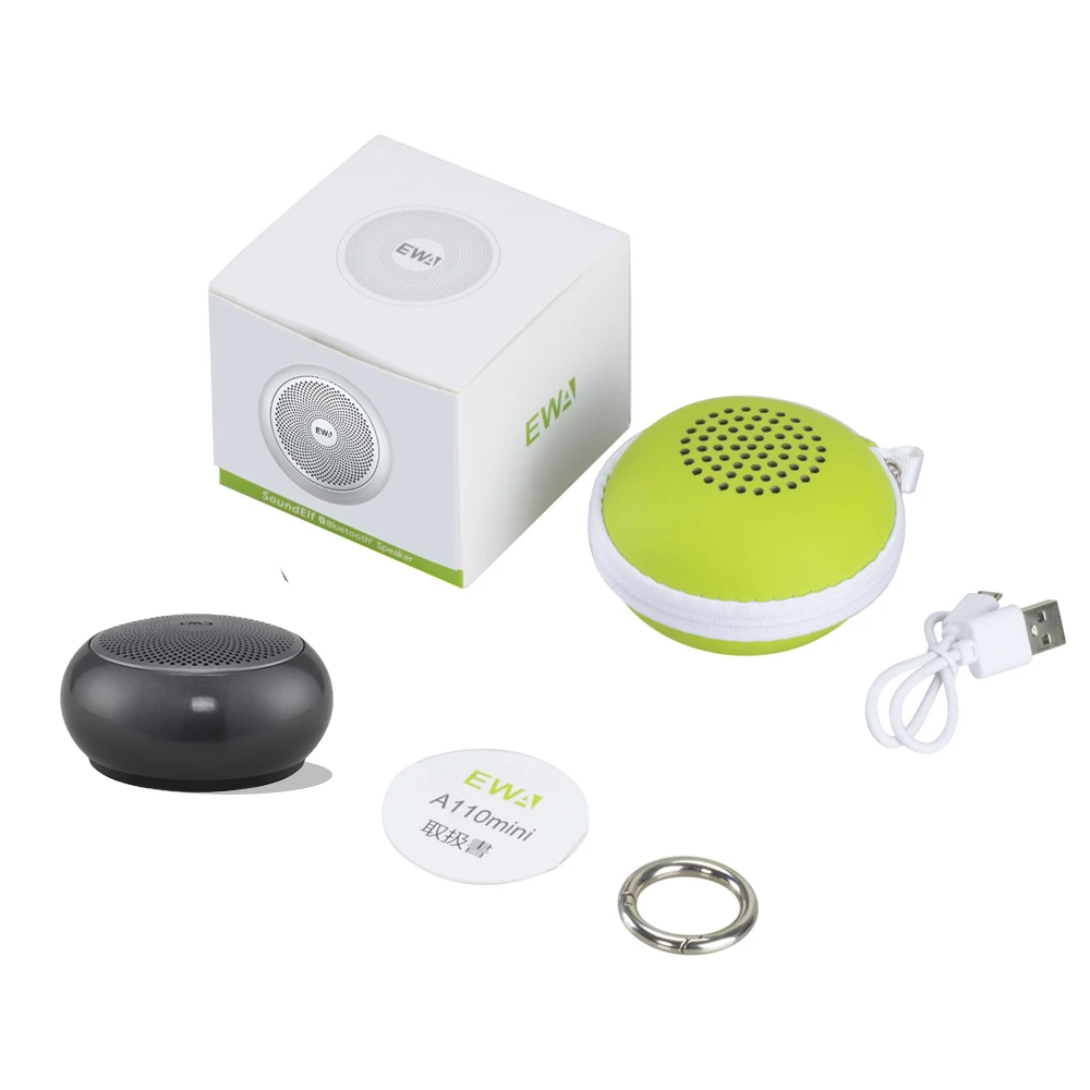 EWA A110 mini altoparlante Bluetooth Wireless suono forte portatile copertura in metallo per bassi potenti per altoparlanti Karaoke per Subwoofer da meditazione