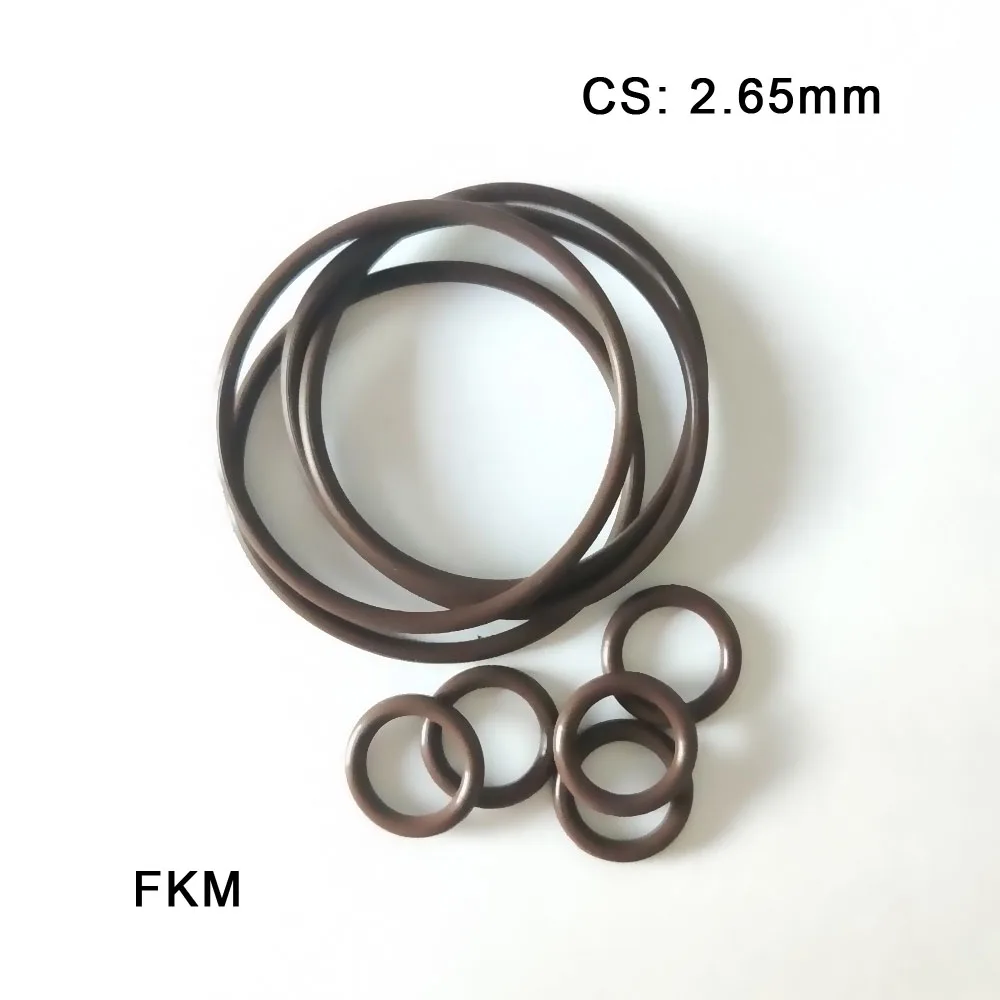 FKM O Ring Gasket CS 2.65mm Fluorine Rubber Washer Abrasion Resistance Fuel Anti-Ozone Oring Seals Washer Size:ID*CS