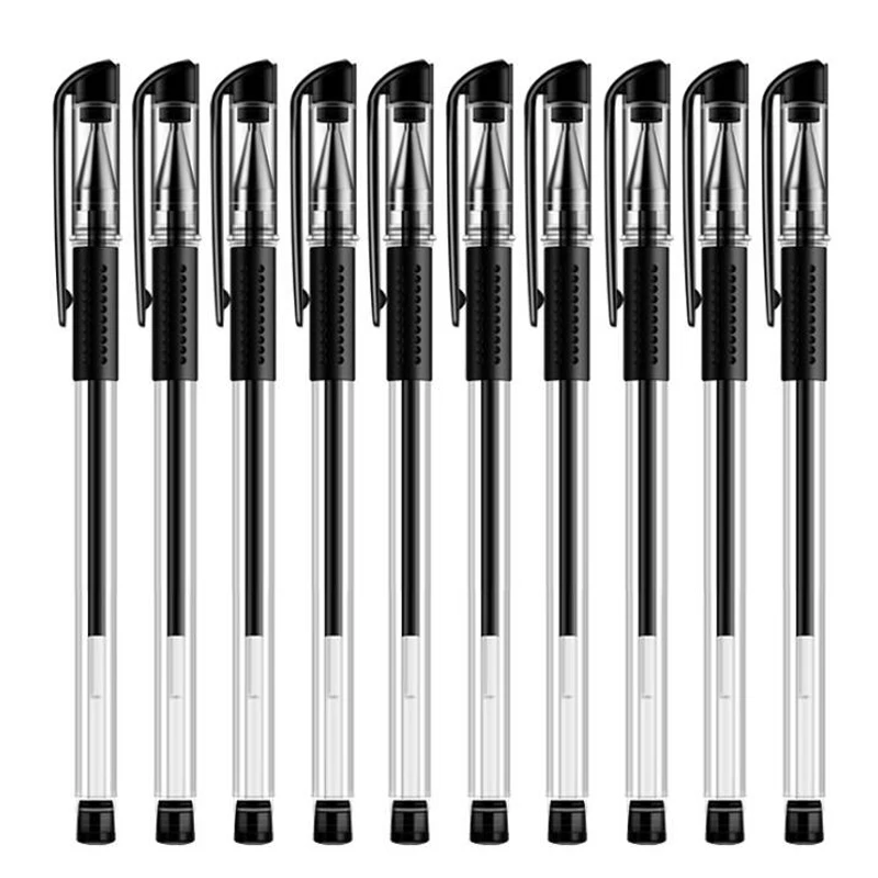 10pc Black 0.5 Precision bullets don't fade for long European Standard Gel Pens