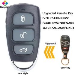 KEYECU ulepszony klucz zdalnie sterowanym samochodowym z 3 + 1 4 przyciskami dla Hyundai Azera 2006-2011 Veracruz 2007-2012 Fob P/N: 95430-3L022