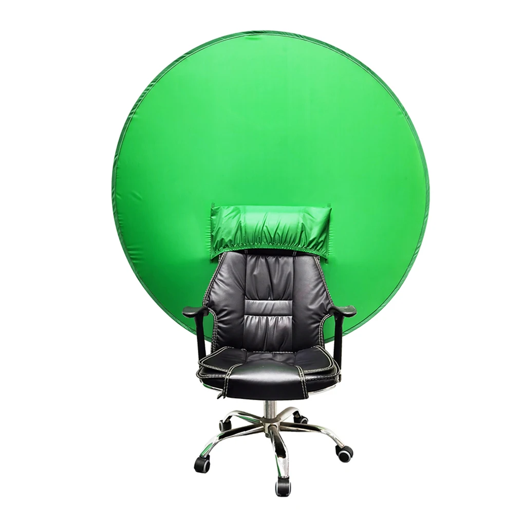 Green Backdrop Chair Mounted Green Screen Live Streaming Photography Foldable Background 70cm