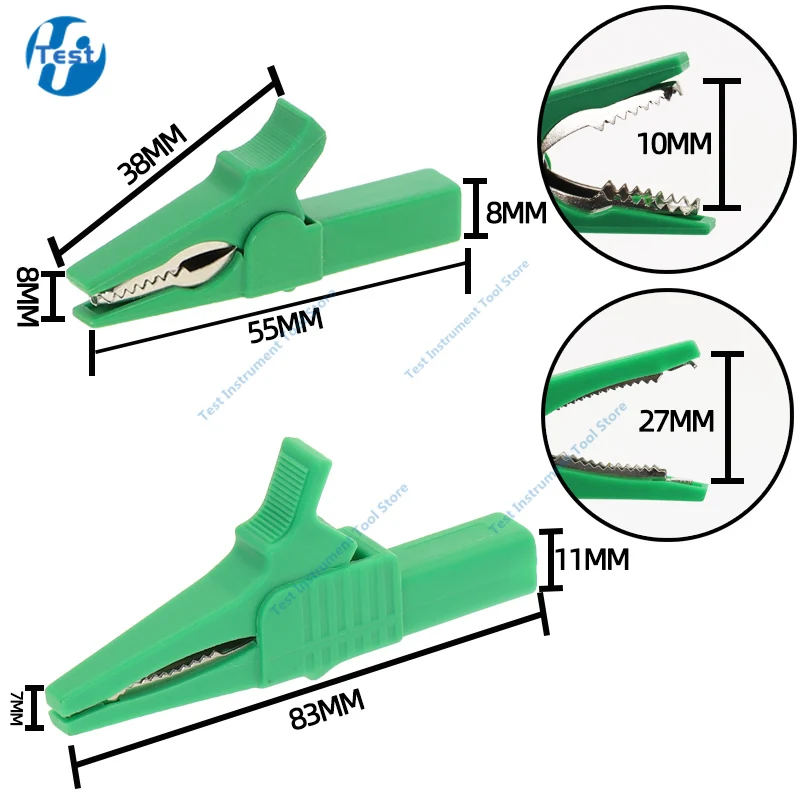 1pcs Battery Test Clip 55MM 85MM Alligator Clip For Banana Plug 4mm Cable Probes Crocodile Clip 10A 30A