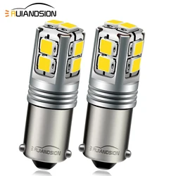 2PCS Canbus BAY9S BA9S BAX9S Truck H6W H21W T4W 3030 10SMD LED Reverse Lights Parking Lights 3W White Amber AC/DC 12V-24V