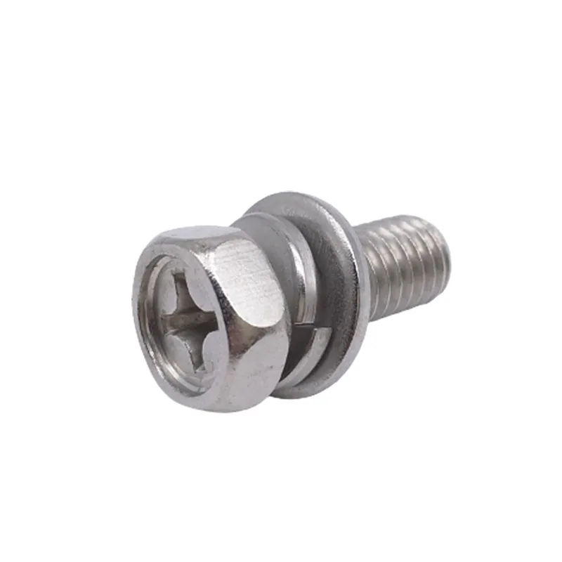 Wkooa Hex Indented Phillips SEMS Screws Metric Bolts Stainless Steel 304