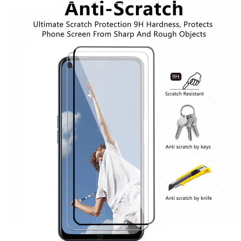 Full cover lens flim For OPPO A52 Tempered safety clear  Glass On OPO orro A 52 a52 Phone Screen 2.5D Protector Protective Film