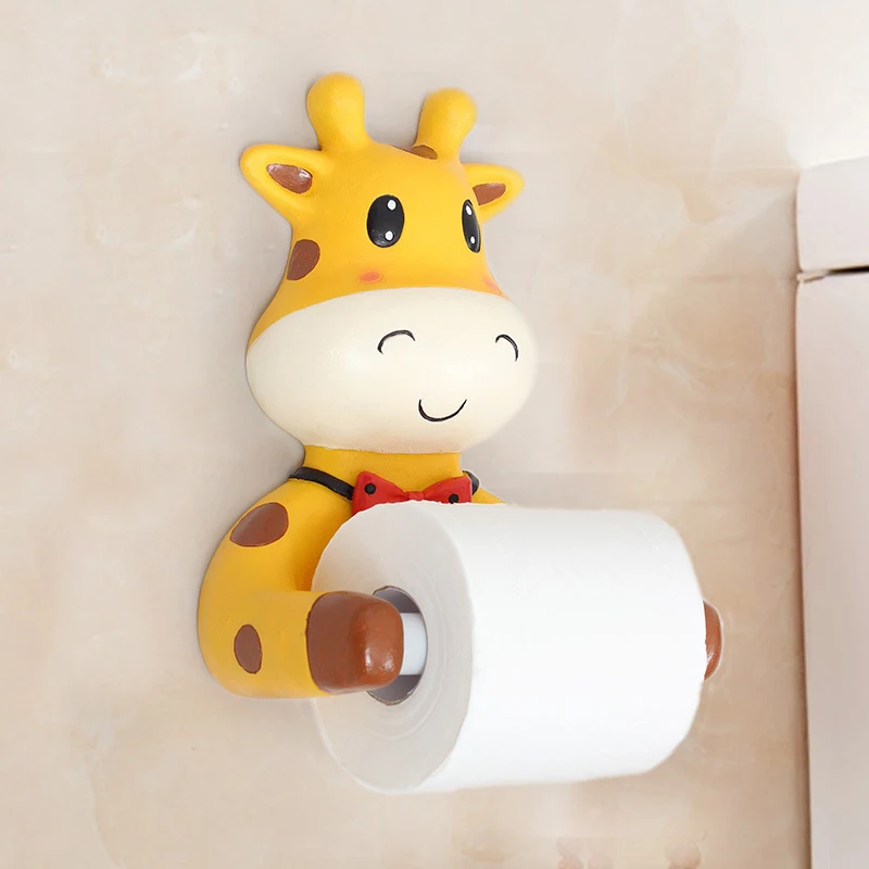 Resin cartoon dog animal shape wall-mounted tissue box personality creative cartoon deer tissue tube tissue holder DXUIALOI