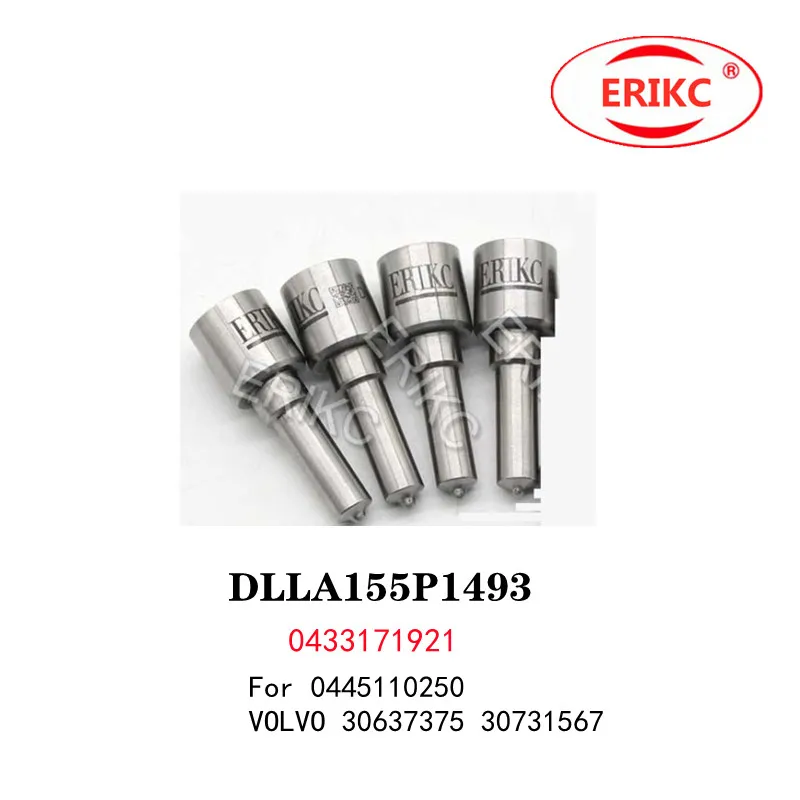 

ERIKC 4 pcs DLLA155P1493 OEM 0 433 171 921 Fuel Injection Nozzle for 0445110250 VOLVO 30637375 30731567 30750283 0 445 110 250