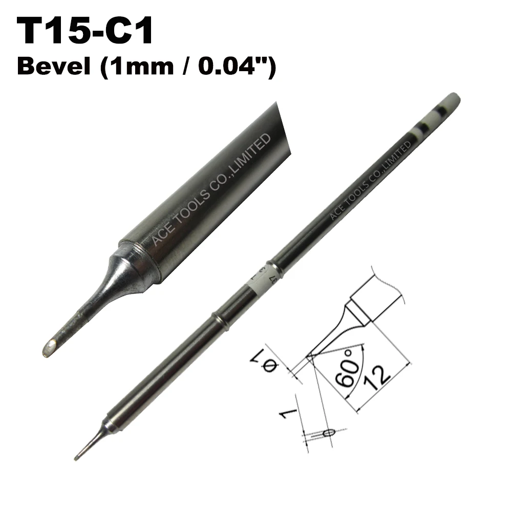 5 PCS T15 Series Replacement Soldering Tips Fit Hakko FM-203 FM-204 FM-206 FX-951 FX-950 FX-952 FX-9501 FM-2028 FM-2027 FM-2021