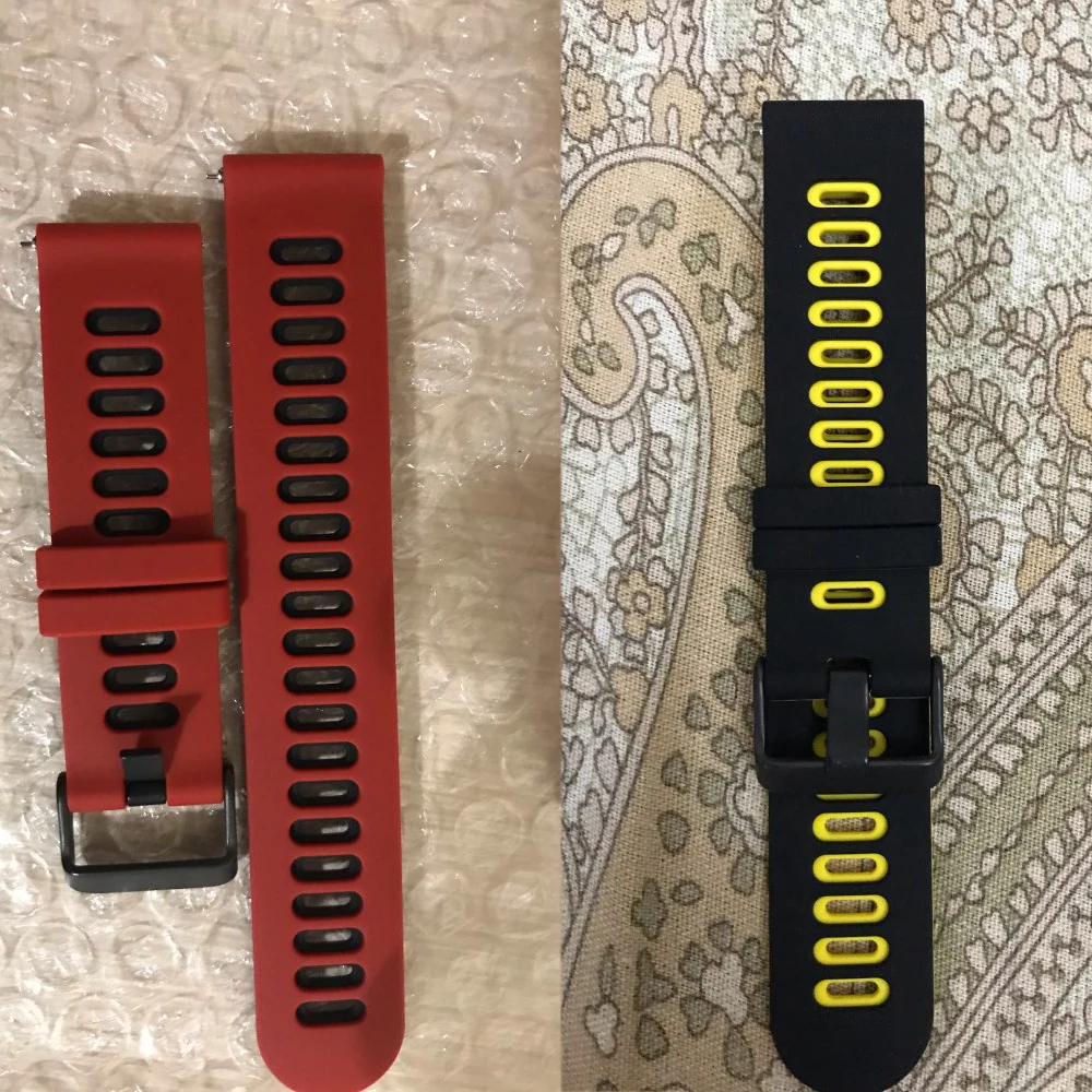 الرياضة سيليكون مربط الساعة ل Xiaomi الذكية مي ووتش اللون الرياضية طبعة حزام 22 مللي متر سوار معصمه ل Huami Amazfit Gtr 2 2e