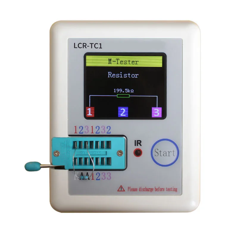 2017 Tester próbnik elektroniczny trioda dioda TFT miernik pojemności LCR ESR NPN PNP MOSFET LCR-TC1 1.77 cal TFT darmowa wysyłka