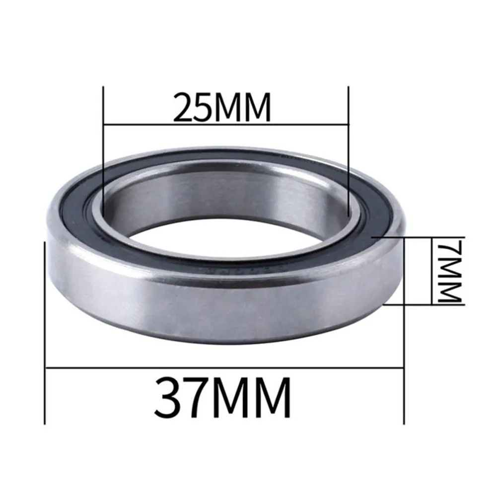 1Pair 25x37x7MM Ball Bearing 6805-2RS Steel Bearings For BB68-73 Threaded BB90-92 Press-in Center Shaft Bicycle Bottom view 3