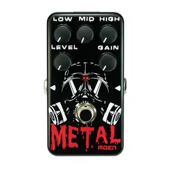 MOEN Electric Guitar Effects Metal Distortion Gain Level Low Middle High Pedal