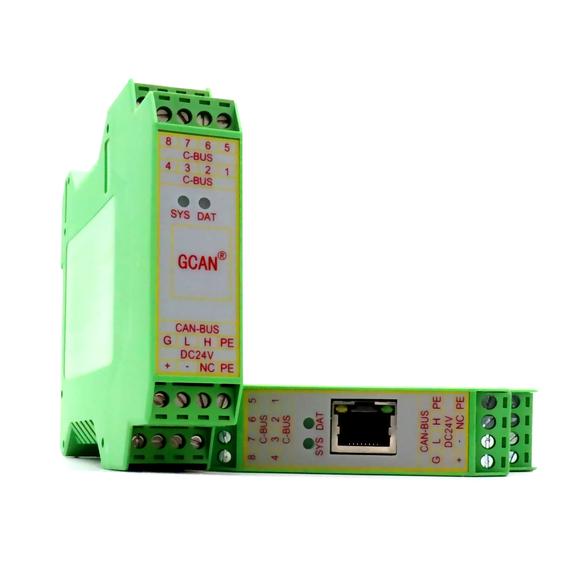 GCAN-205 pode para modbus tcp escravo conversor canbus data leitor gateway módulo de conversão suporte j1939 protocal