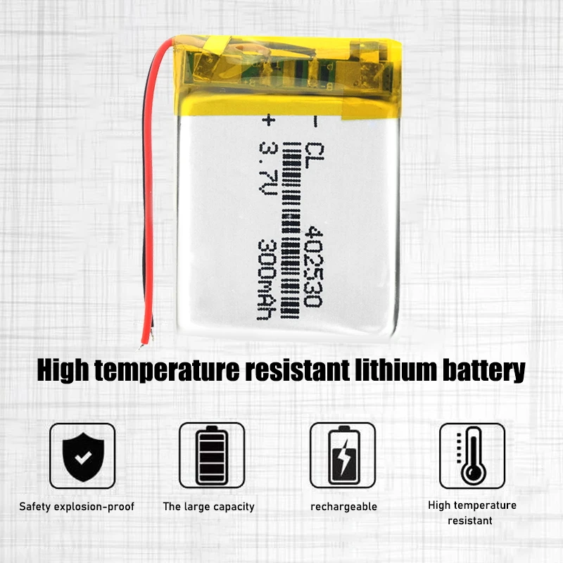 3.7 فولت 402530 300mAh بطارية ليثيوم بوليمر ل Mp3 Mp4 Gps المساعد الشخصي الرقمي ساعة ذكية PSP سماعات راديو صغيرة تعمل لاسلكيًا بطارية ليثيوم أيون ليبو