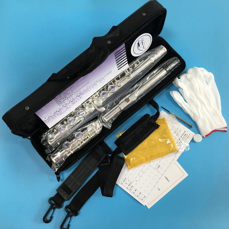 

Top Japan flute FL 371 16 Open&Close Holes Standard Nickel Silver Plated Student transverse Flauta obturator C Key with E key