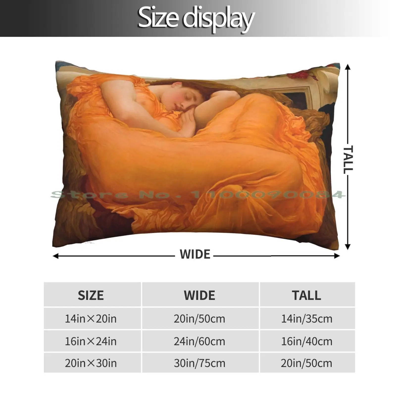 Flaming June-Frederic Leighton Pillow Case 20x30 50*75 Sofa Bedroom Kylie Minogue Silvanemesis 14t Long Rectangle Pillowcover