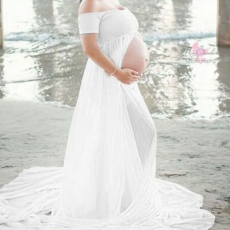 Maternity Dress Photography Props Chiffon Pregnancy Dress For Photo Shoot Maxi Gown Dresses Maternity Clothes For Pregnant Women image 6