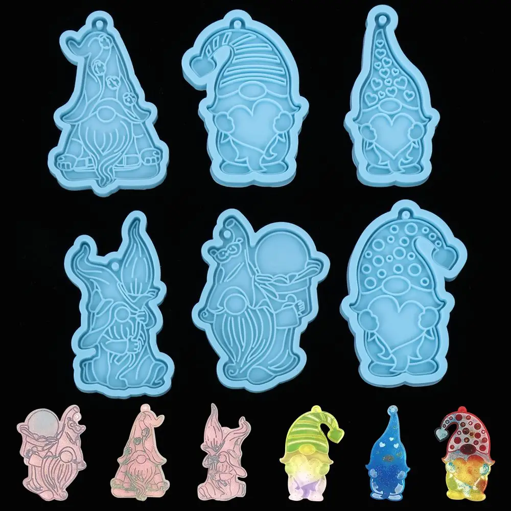 

Pendant Clay Mold Candy Chocolate Cake Tools Jewelry Making Tool Garden Elves Mold Silicone Moulds Christmas Keychain Molds