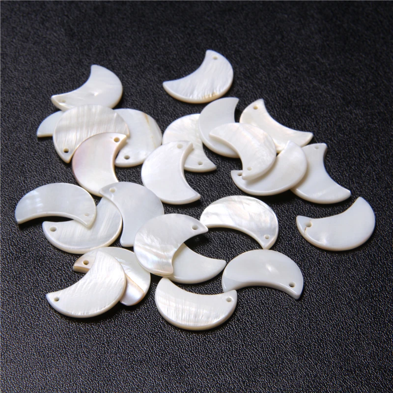 10pcs White Star Round Mother of Pearl Shell Charms Natural Shell Necklace Pendants for Jewelry Making DIY Earring Accessories