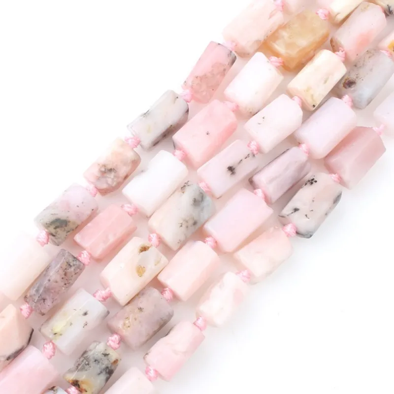 

8X11mm Natural Pink Opal Cylindrical Stone Beads For Jewelry Making Needlework DIY Wowen Bracelets Necklace 7.5 inch New Arrival