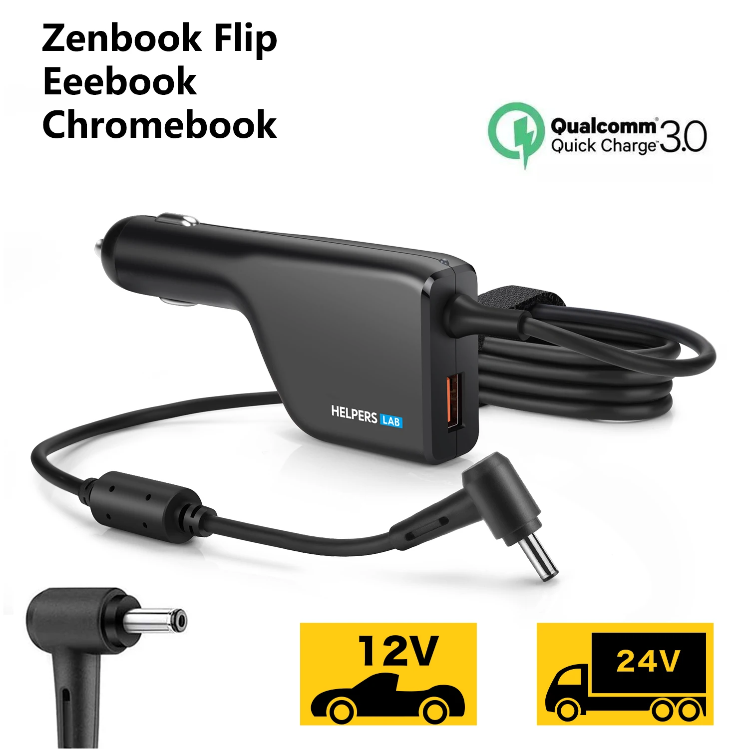 Adaptador de Carregador de Carro do Portátil para Asus Zenbook Ux21a Ux31a Ux32a Ux42a Ux303la Ux305 T300la Tp300la 19v 2.37a 45w Fonte de Alimentação