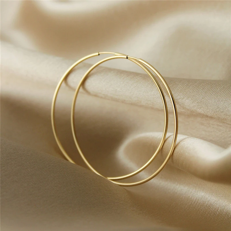 14K Goldfilled Endlos-Creolen in 10 Größen – Goldschmuck, Gold-Creolen, Brincos, Pendientes, Oorbellen, Boho Damenohrringe – Detail 21
