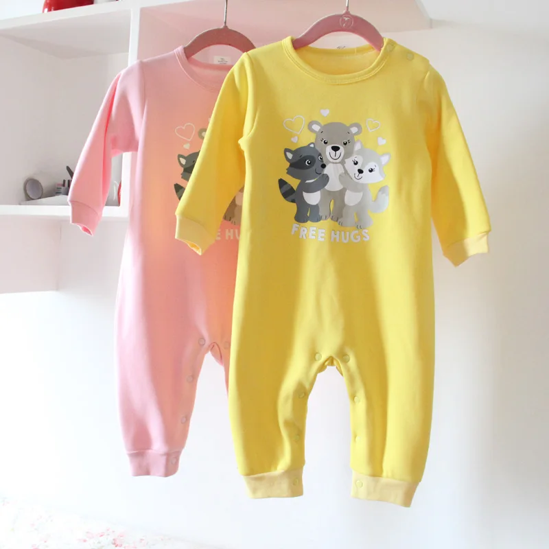 

Baby bodysuit childre winter thick warm baby boy girl clothes fleece long sleeves baby clothing padded wadding children jumpsuit