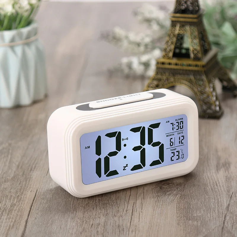 Digital alarm clock New Silent Electronic Alarm Clock Lazy Snooze LED Smart Photographic Alarm Clock Luminous Smart Clock Gift