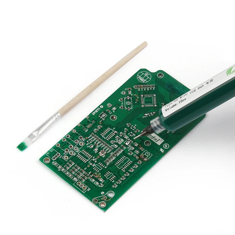 10CC UV Light Curing BGA PCB Solder Mask Ink Green Welding Oil Paint Prevent Corrosive Arcing