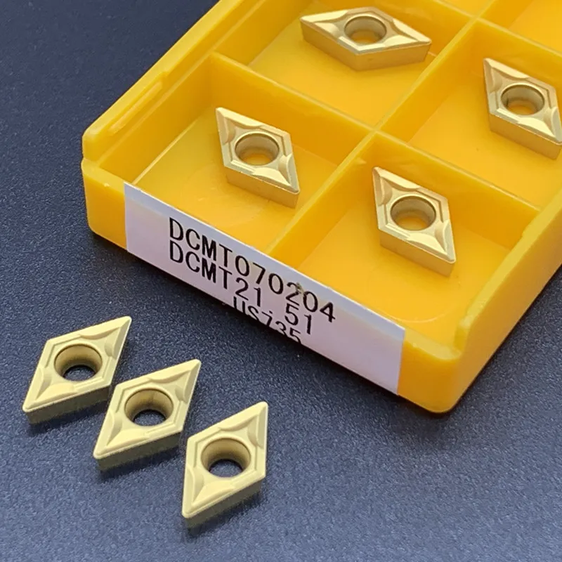 10PCS DCMT070204 VP15TF UE6020 US735 hartmetall einsätze Interne Drehen werkzeug DCMT070208 VP15TF UE6020 US735 gesicht schaftfräser