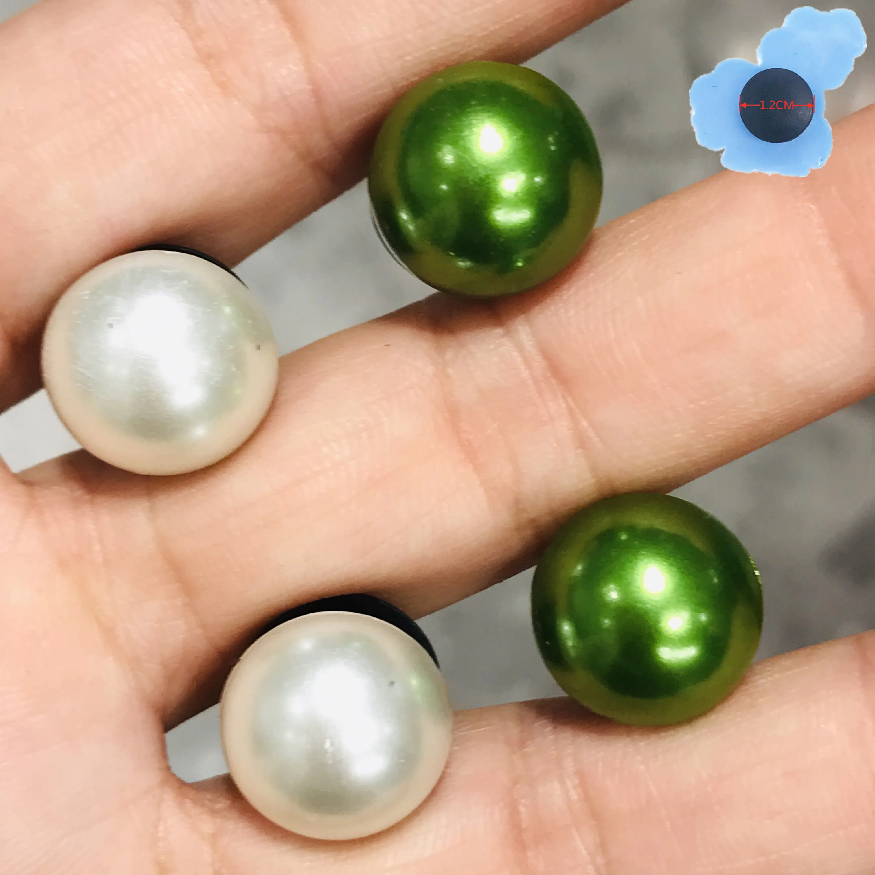 1PCS Green White Pearl Kids Shoes Charms Resin Shoe Decorations For Children Shoes Accessories Birthday Presents