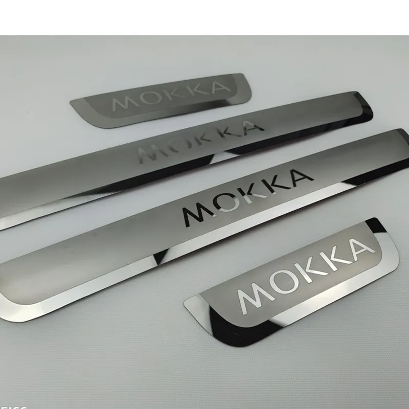 Für Opel Mokka Vauxhall Mokka X 2012-2020 Tür-Schwellen-verschleiss-Platte Schutz Edelstahl Kick Pedal Aufkleber Auto styling Zubehör – Detail 4