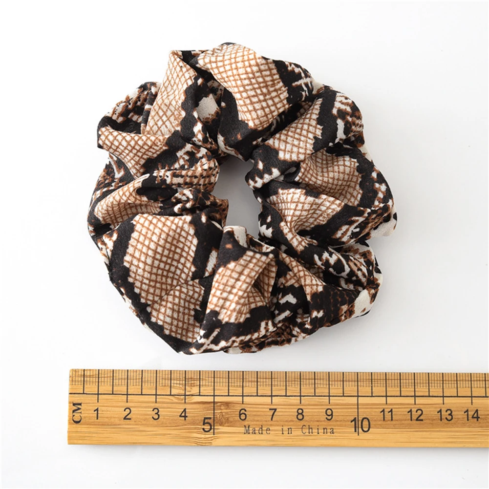 Women Scrunchies Snake/Leopard Elastic Hair Bands Ladies Stretch Ponytail Holder Print Hair Rope Headwear for Hair Accessories