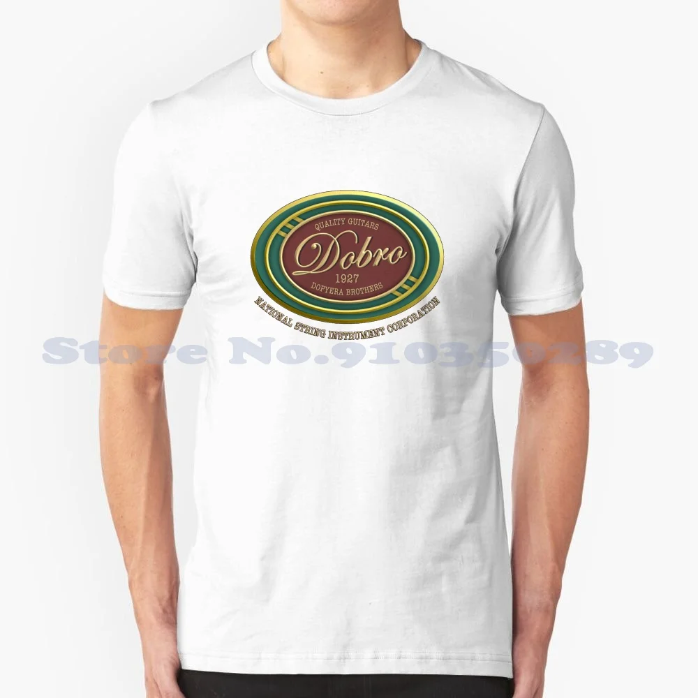

Wonderful Dobro Guitars 1927 100% Cotton T-Shirt Music Dobro Resonator Guitar Bass Country Bakersfield California Western 50S