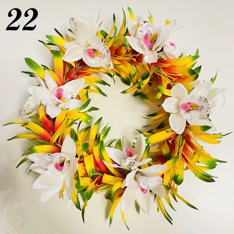 Free Shipping HL00006 60Pcs/lot 6Colors 50Cm Artificial Velvet Spider Lily Orchid flower headband Hula Girl Dance Decoration