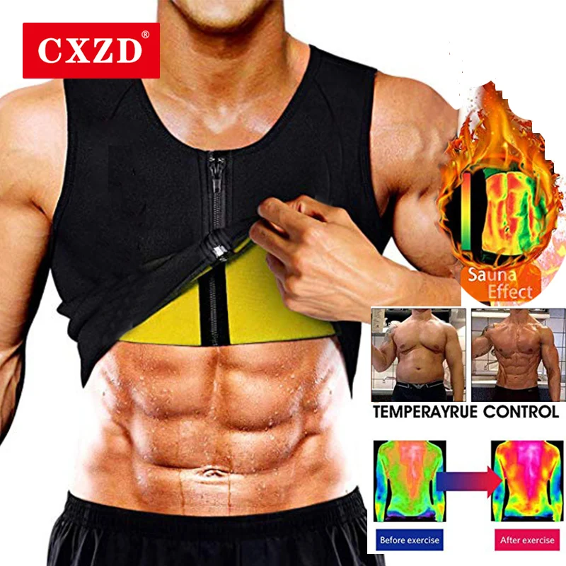 Men Body Shaper Waist Trainer Sauna Suit Sweat Vest Slimming Underwear Weight Loss Shirt Fat Burner Workout Tank Tops Shapewear