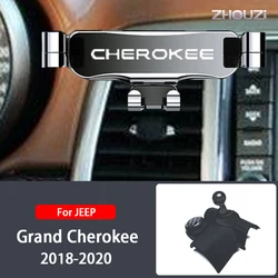 Car Mobile Phone Holder Clip Air Vent GPS Stand Gravity Navigation Bracket For Jeep Grand Cherokee 2018 2019 2020 Accessories