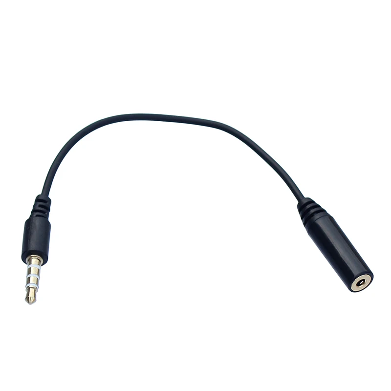 4 polak Stereo 2.5mm żeńskie do 3.5mm męska wtyczka 90 męski na żeński adapter Audio kabel przewód