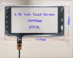 6.95 Inch 7 Inch Touch Screen Glass Panel Digitizer Sensor  196*96mm  GT915L 6Pin For Radio GPS FANGDEAR ZB90PS0011\12-V3.0 XDX