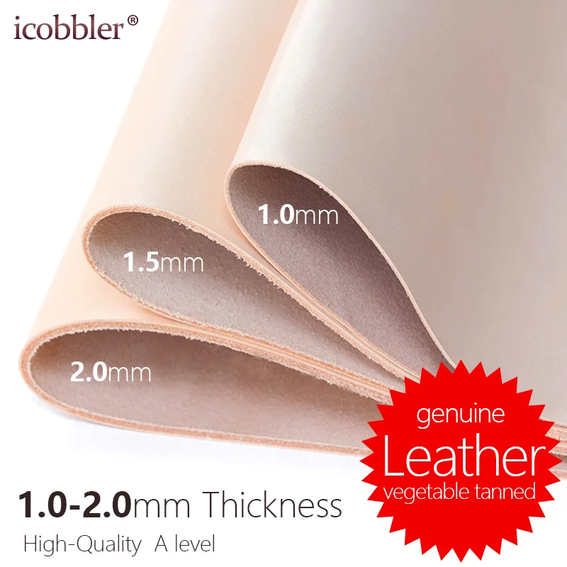 

1.0-2.0mm Thickness, Genuine Natural Cowhide Real Cow Leather for Belt Making Wallets Purses Shoes Bag and Sofa Leather Material