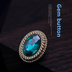 10pcs 6 Colors Oval Gem Clothes Buttons Super Luxury Ladies Coat Buttons DIY Sewing Material Sewing Accessories Fashion Buttons