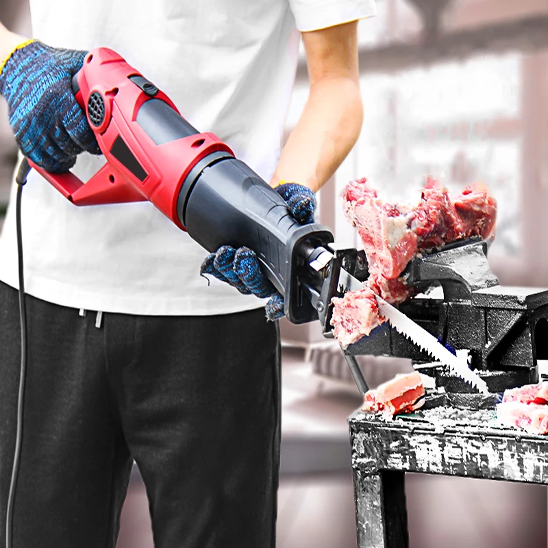 Household Bone Cutting Machine Bone Sawing Machine Trotters Steak Ribs Frozen Meat Frozen Fish Bone Chainsaw Cutting Tools 220V