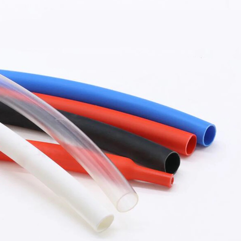 1M 3M 5M 10M 50M Φ6mm 4:1 Glue Lined Heat Shrink Tube Waterproof Shrinkable Tubing - Black Blue Transparent Red White