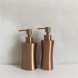304 Stainless Steel Manual Liquid Bottle Soap Dispenser Shampoo Bottle 500ml Rose Gold Soap Dispenser 250ml/400ml