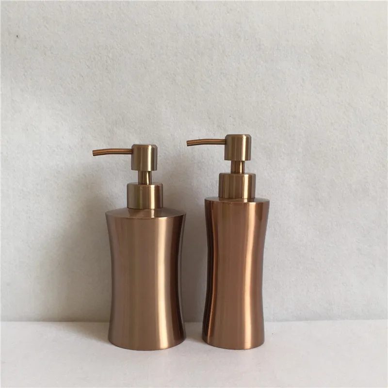 304 Stainless Steel Manual Liquid Bottle Soap Dispenser Shampoo Bottle 500ml Rose Gold Soap Dispenser 250ml/400ml