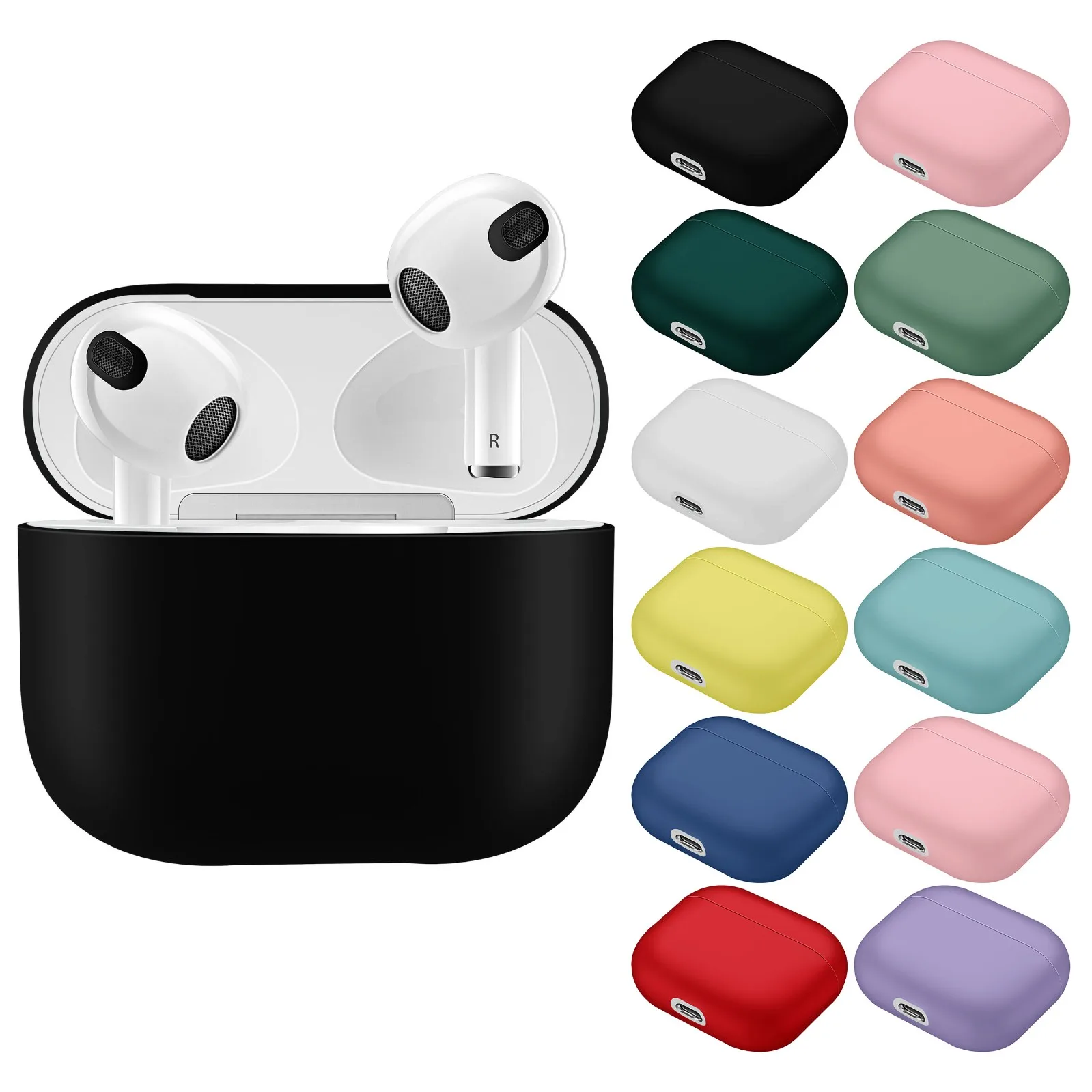 

Case For Airpods 3 2021 Case Silicone Earphone Protective Cover For airpods3 Air Pods 3 2021 Accessories Earphone Shell