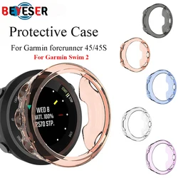 Cases for Garmin Forerunner 45/45S Smartwatch TPU Protective Case for Garmin Swim 2 Protection Cover Shell watch Accessories