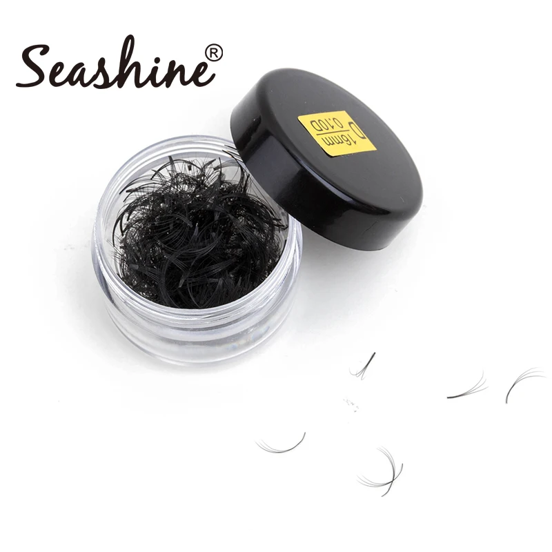 Seashine Volume Lashes Bulk 300 Fans Jar Short Stem Lash Extension Wholesale Lashes Pre Made fans Lashes Eyelashes Extension